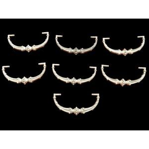 Vintage AAB Co Drawer Pulls Lot 7 With 16 Backplates French Brass Antique